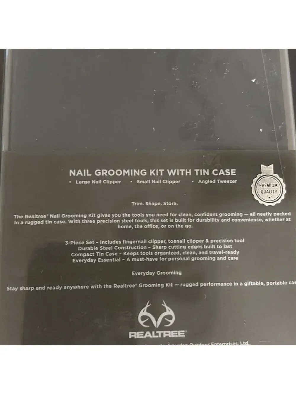 Realtree Men's Nail Grooming Kit with Tin Case - 3 Piece Set